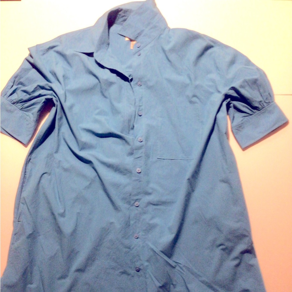 COS blue cotton dress
